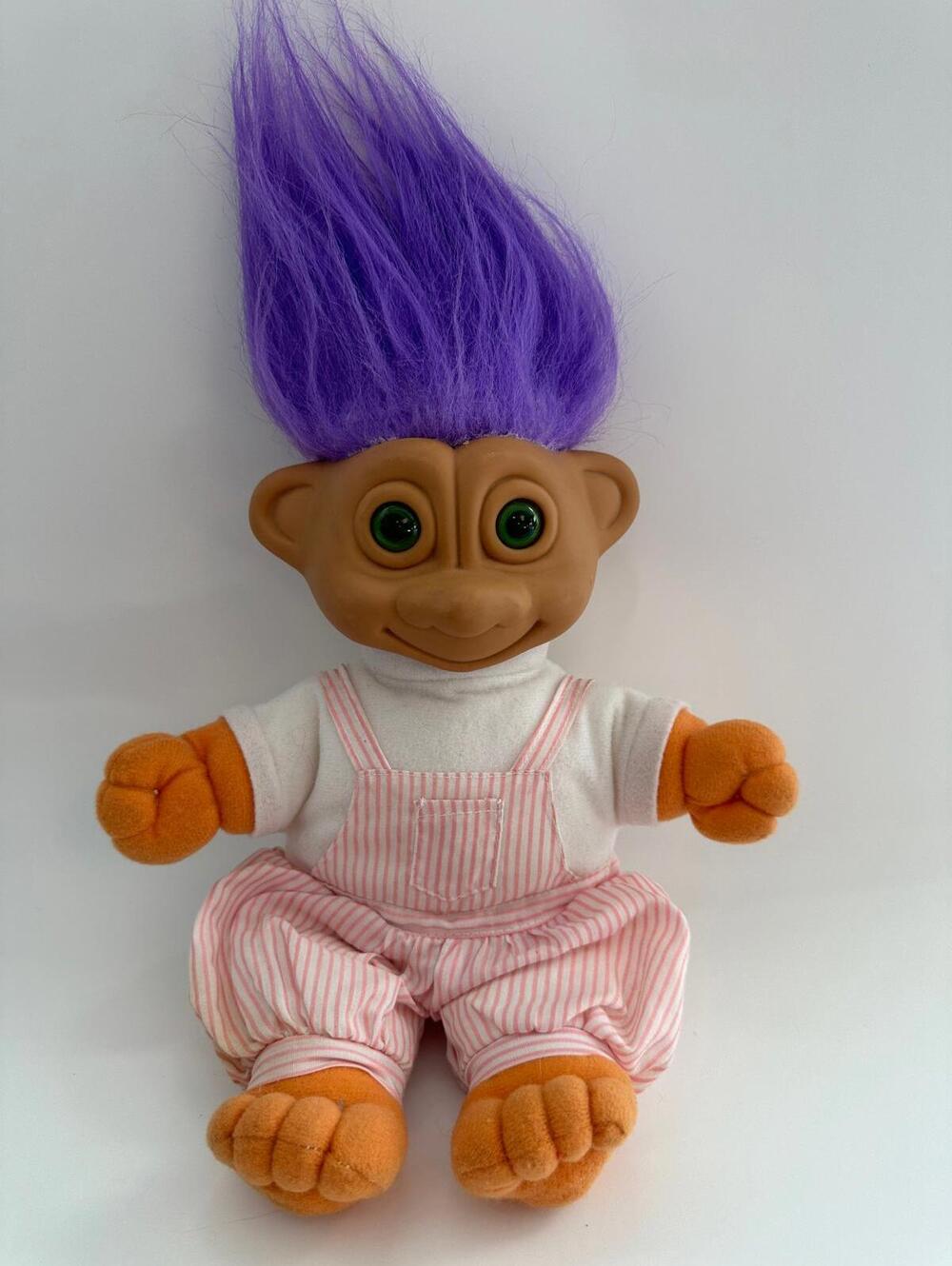 Cute Russ 90s Vintage Troll with Purple Hair and Pink Outfit